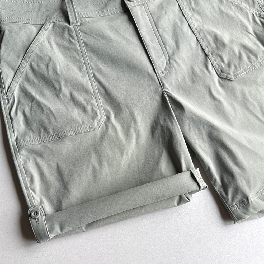Eddie Bauer Rolled Hem Bermuda Shorts Sage Green Size 12 - Picture 4 of 15
